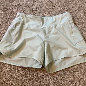Mint Green Athleta Girl Record Breaker 3” Shorts
